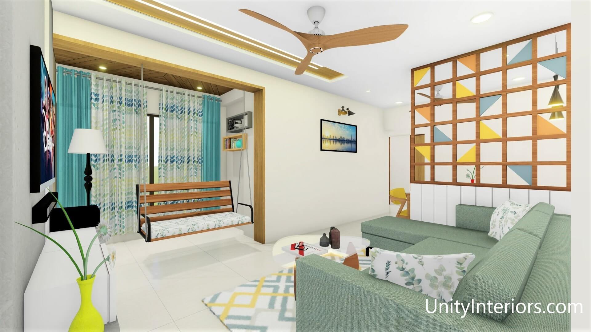 Interior Designer in Ahmedabad, Living room Design Ideas, Unity Interiors, Interior designing in budget
